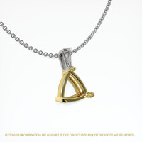 18K Yellow & White Accent Stones Pendant Setting Image