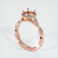 14K Rose Gold Pave Ring Setting Video