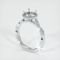 10K White Gold Pave Ring Setting Video