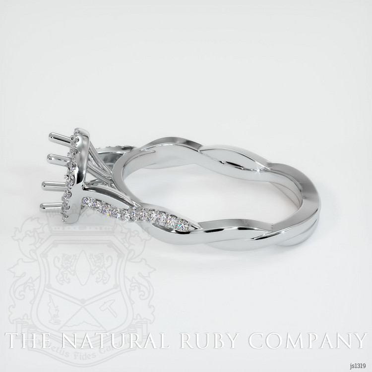 14K White Gold Pave Ring Setting