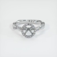 18K White Gold Pave Ring Setting Image