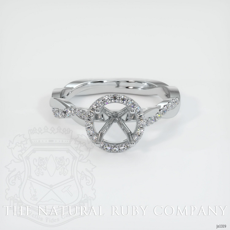 18K White Gold Pave Ring Setting