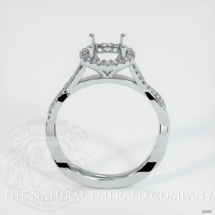 18K White Gold Pave Ring Setting