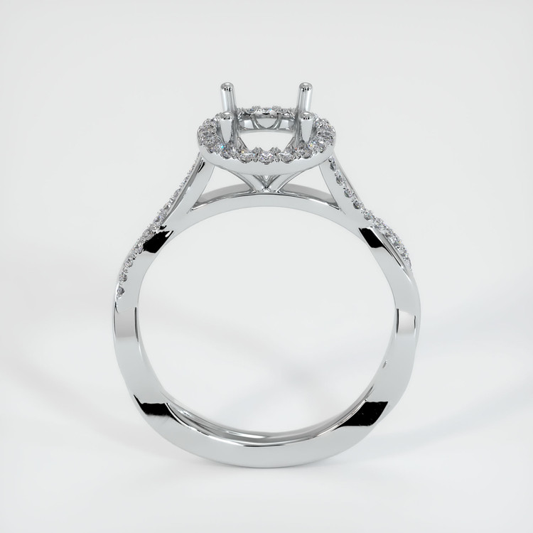 18K White Gold Pave Ring Setting