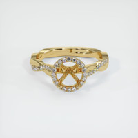 14K Yellow Gold Pave Ring Setting Image