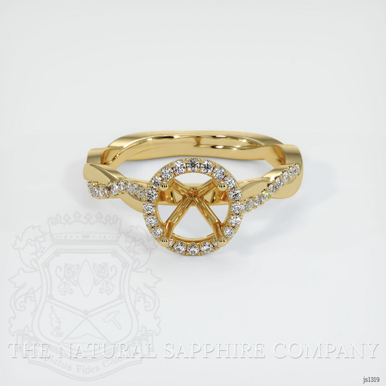 14K Yellow Gold Pave Ring Setting