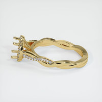 14K Yellow Gold Pave Ring Setting Image