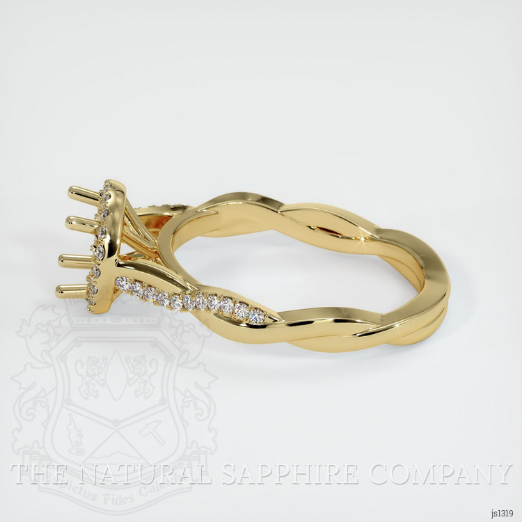 14K Yellow Gold Pave Ring Setting