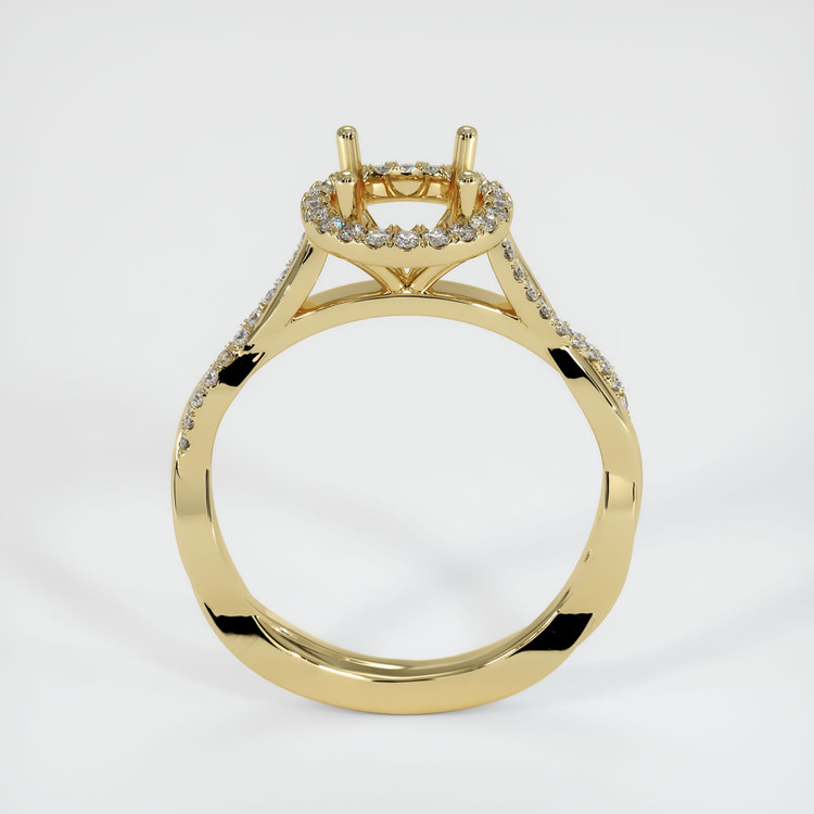 14K Yellow Gold Pave Ring Setting