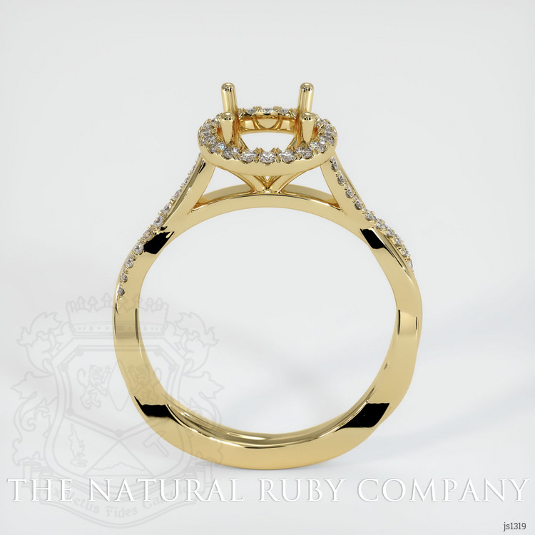 14K Yellow Gold Pave Ring Setting