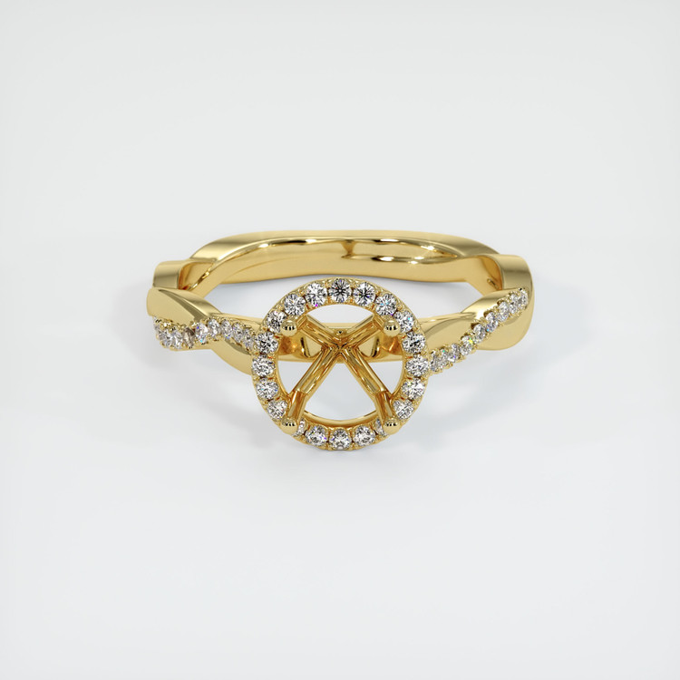 18K Yellow Gold Pave Ring Setting