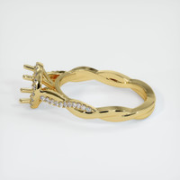 18K Yellow Gold Pave Ring Setting Image
