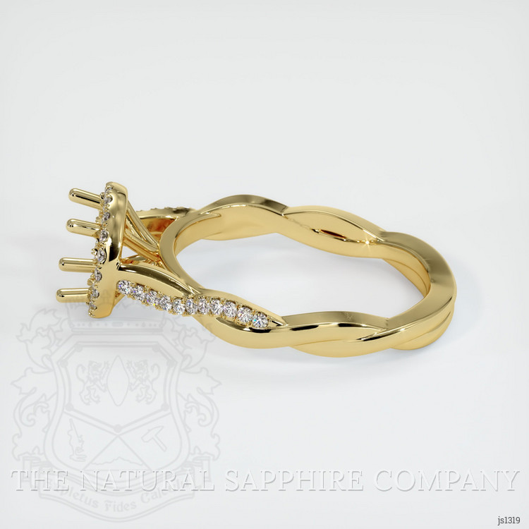 18K Yellow Gold Pave Ring Setting