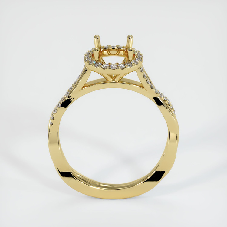 18K Yellow Gold Pave Ring Setting