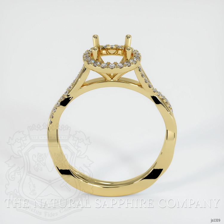 18K Yellow Gold Pave Ring Setting