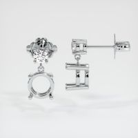 Platinum 950 Accent Stones Earring Setting Image
