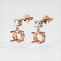 14K Rose Gold Accent Stones Earring Setting Video