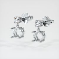 14K White Gold Accent Stones Earring Setting Video