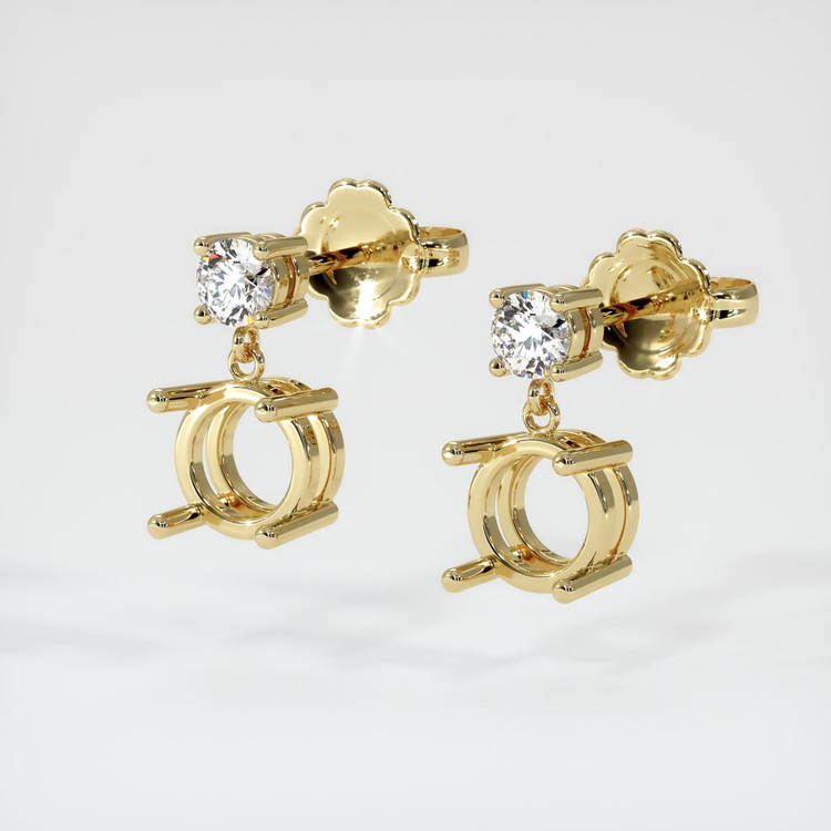 Accent Stones Tourmaline Earring <span>5.53</span> <span class="tooltip-light">Ct.Tw.<span class="tooltiptext">Total Carat Weight</span></span>, 14K Yellow Gold