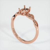 14K Rose Gold Floral Ring Setting Video