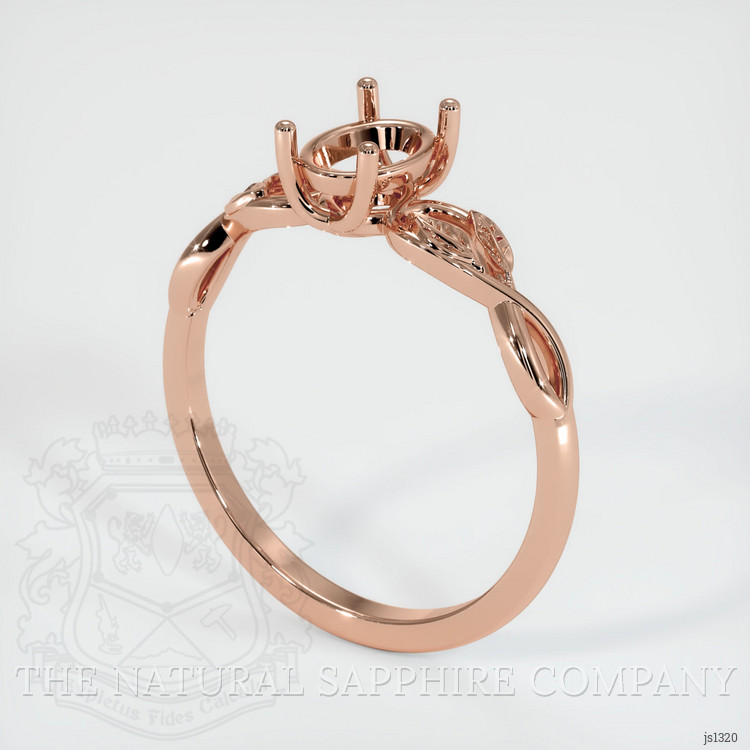 14K Rose Gold Floral Ring Setting