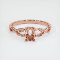 14K Rose Gold Floral Ring Setting Image