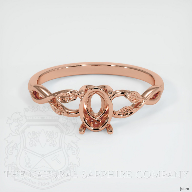 14K Rose Gold Floral Ring Setting