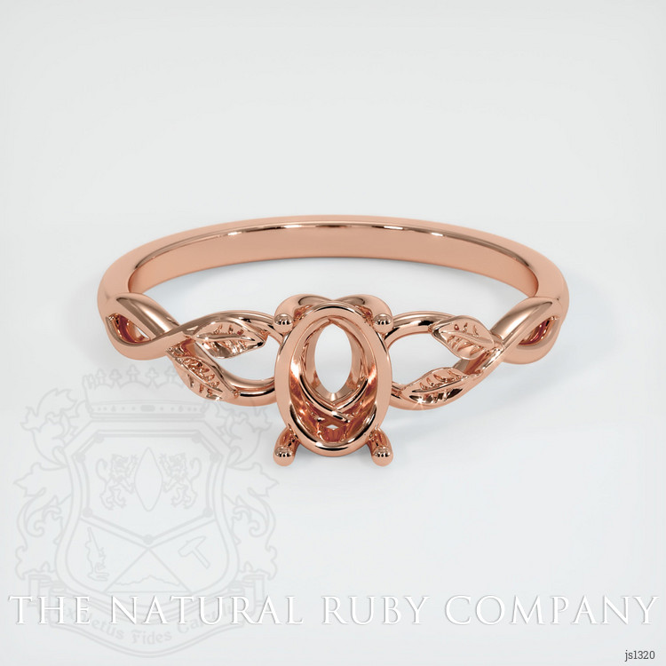 14K Rose Gold Floral Ring Setting