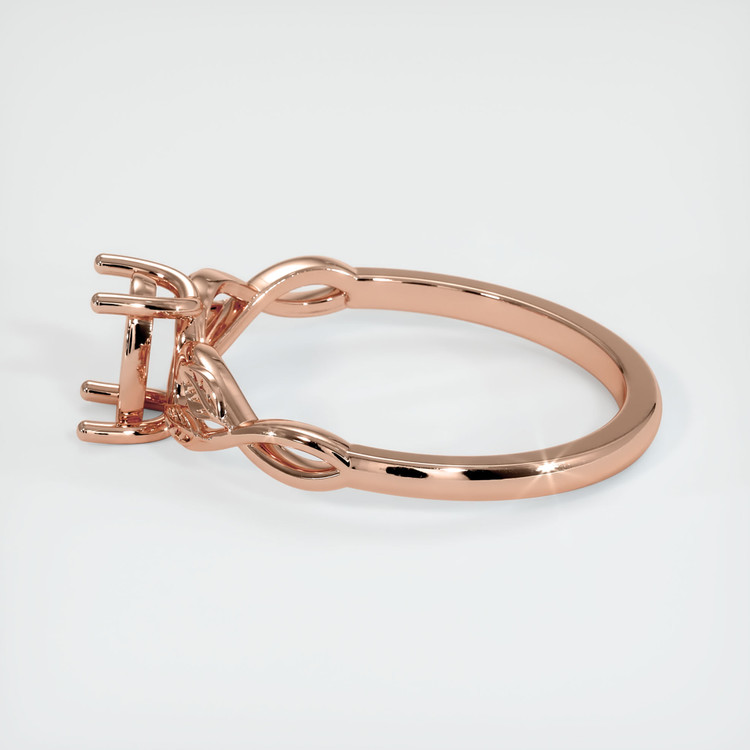 14K Rose Gold Floral Ring Setting
