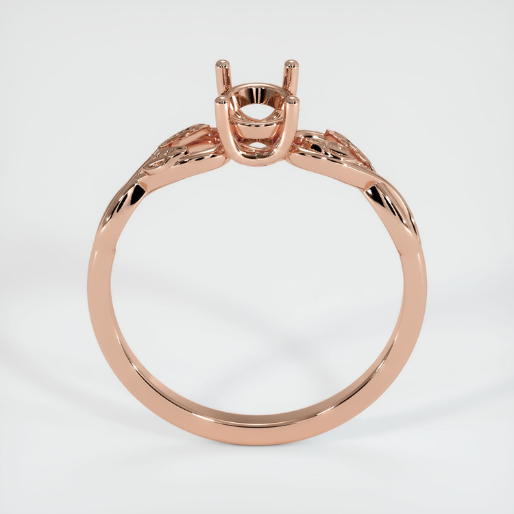 14K Rose Gold Floral Ring Setting