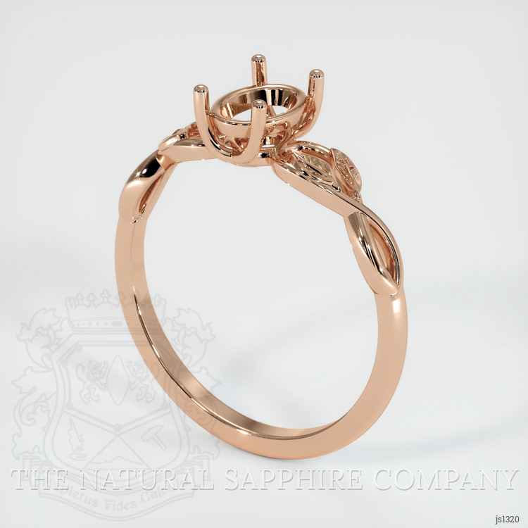 18K Rose Gold Floral Ring Setting