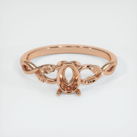18K Rose Gold Floral Ring Setting Image