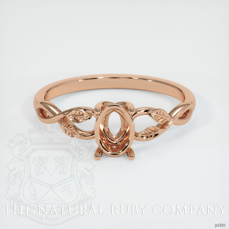 18K Rose Gold Floral Ring Setting