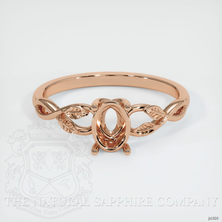 18K Rose Gold Floral Ring Setting