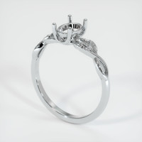 10K White Gold Floral Ring Setting Video