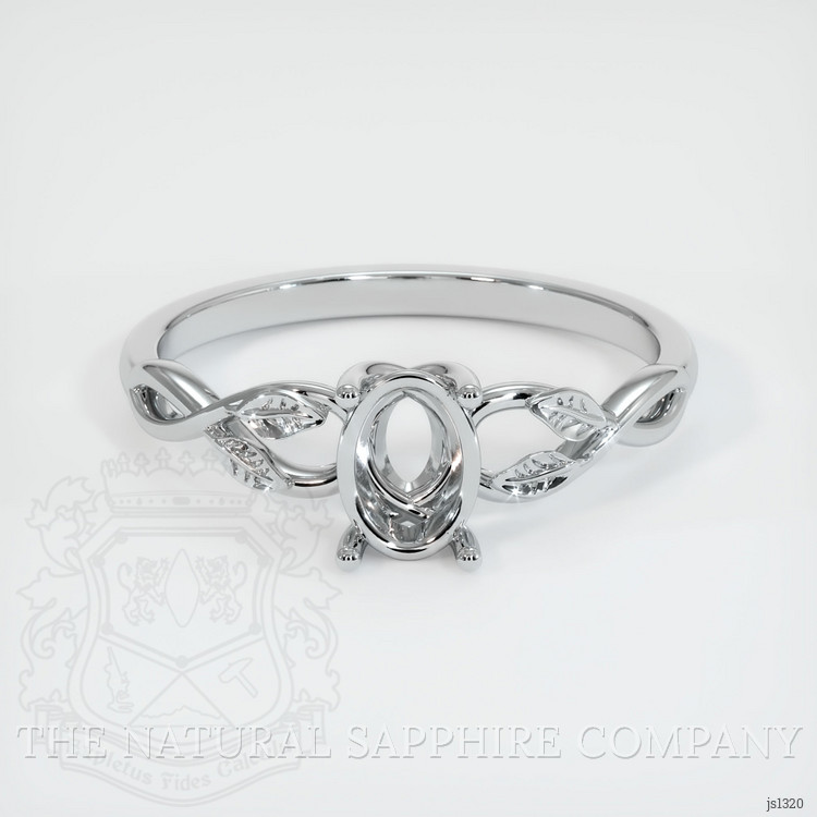 10K White Gold Floral Ring Setting