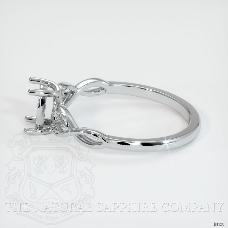 10K White Gold Floral Ring Setting
