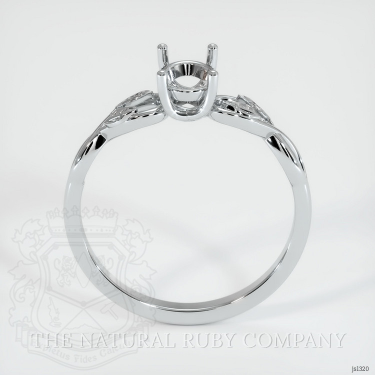 14K White Gold Floral Ring Setting
