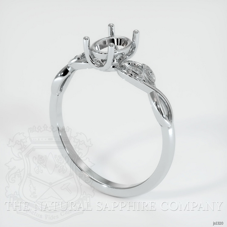 18K White Gold Floral Ring Setting