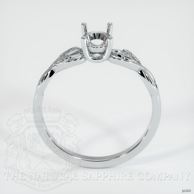 18K White Gold Floral Ring Setting
