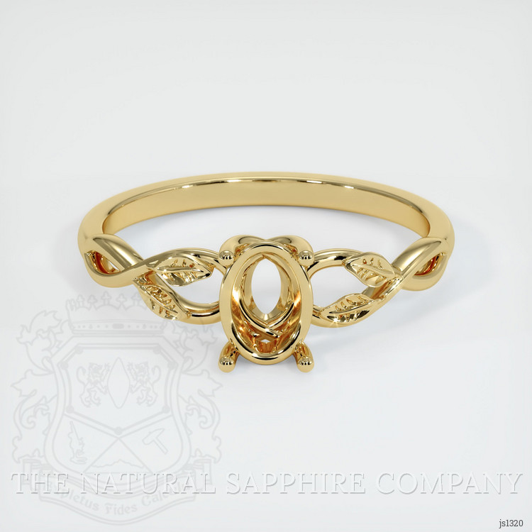 14K Yellow Gold Floral Ring Setting