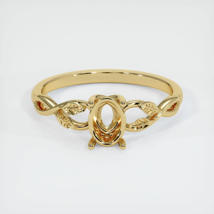 14K Yellow Gold Floral Ring Setting