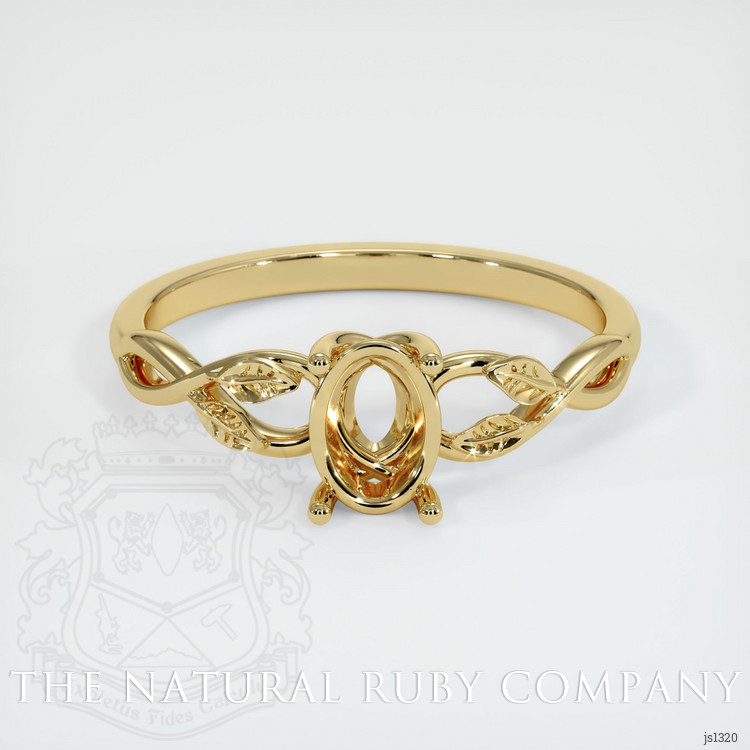 14K Yellow Gold Floral Ring Setting