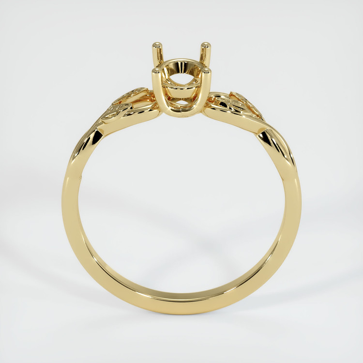 14K Yellow Gold Floral Ring Setting