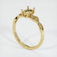 18K Yellow Gold Floral Ring Setting Video
