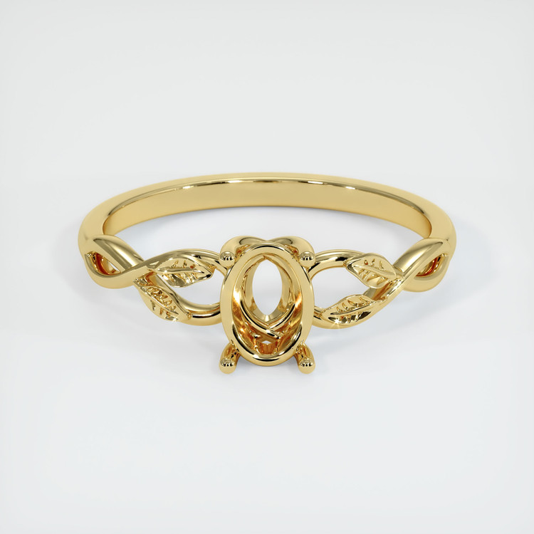 18K Yellow Gold Floral Ring Setting