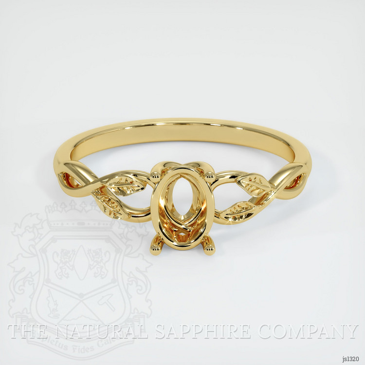 18K Yellow Gold Floral Ring Setting