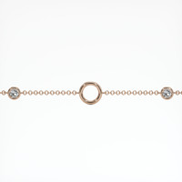 14K Rose Gold Accent Stones Bracelet Setting Image