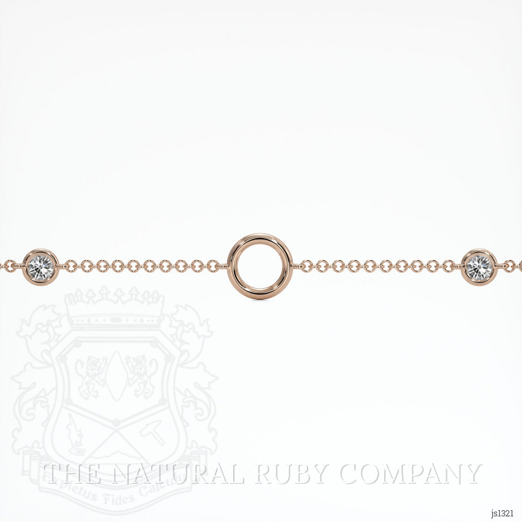 14K Rose Gold Accent Stones Bracelet Setting