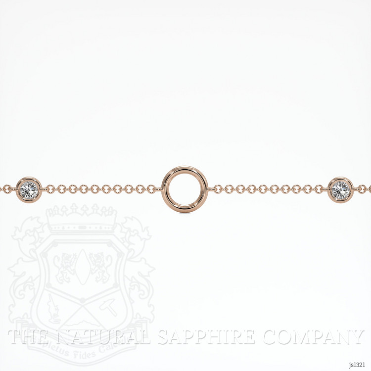 14K Rose Gold Accent Stones Bracelet Setting